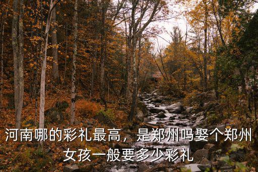河南哪里的女人最苦,河南哪的彩禮最高