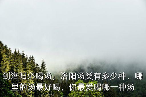 洛陽(yáng)湯店大概有多少家,洛陽(yáng)湯類有多少種