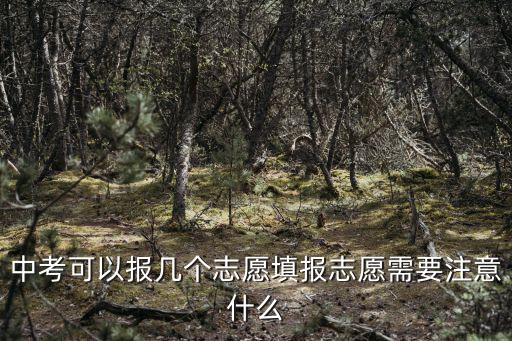 中考可以報幾個志愿填報志愿需要注意什么