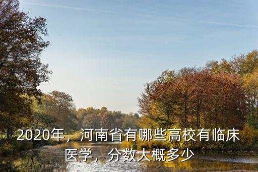 2020年，河南省有哪些高校有臨床醫學，分數大概多少