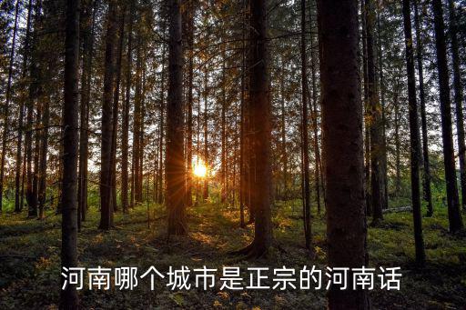 我的家鄉是河南首府是哪里,河南哪個城市是正宗的河南話