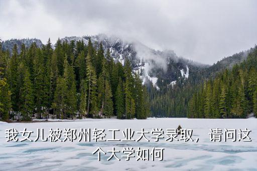 我女兒被鄭州輕工業大學錄取，請問這個大學如何