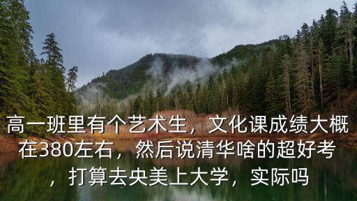 高一班里有個(gè)藝術(shù)生，文化課成績(jī)大概在380左右，然后說(shuō)清華啥的超好考，打算去央美上大學(xué)，實(shí)際嗎
