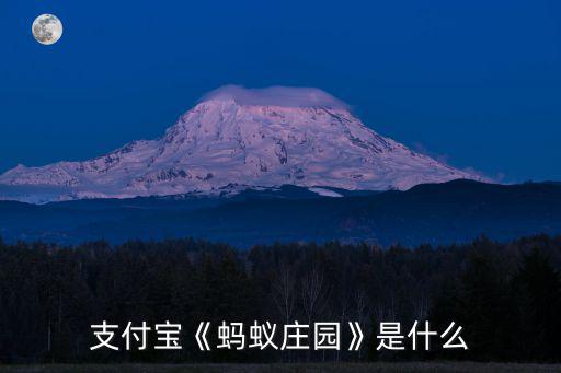 支付寶《螞蟻莊園》是什么