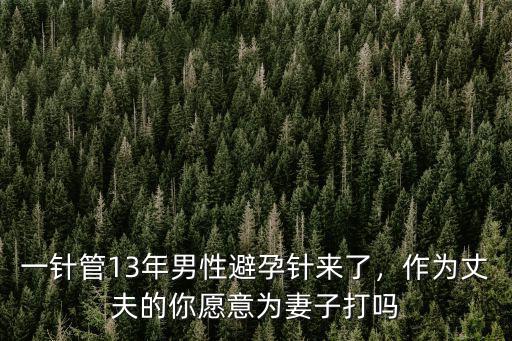 一針管13年男性避孕針來了，作為丈夫的你愿意為妻子打嗎
