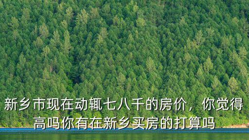 新鄉市現在動輒七八千的房價，你覺得高嗎你有在新鄉買房的打算嗎