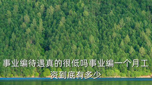 事業編待遇真的很低嗎事業編一個月工資到底有多少