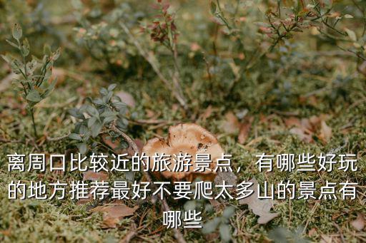 離周口比較近的旅游景點，有哪些好玩的地方推薦最好不要爬太多山的景點有哪些