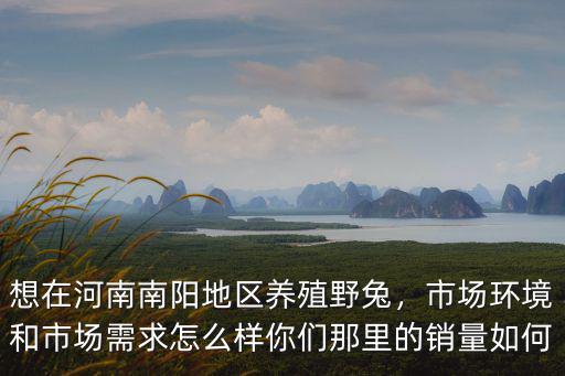 想在河南南陽地區(qū)養(yǎng)殖野兔，市場環(huán)境和市場需求怎么樣你們那里的銷量如何