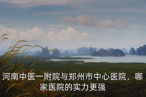 河南中醫一附院與鄭州市中心醫院，哪家醫院的實力更強