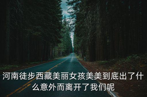 河南美美怎么死的,河南美美徒步西藏意外死亡