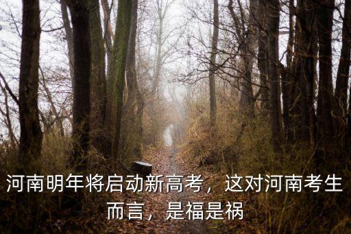 河南明年將啟動新高考，這對河南考生而言，是福是禍