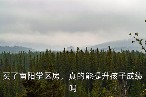 買了南陽學區房，真的能提升孩子成績嗎
