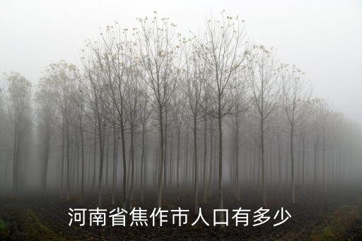 河南省焦作市人口有多少