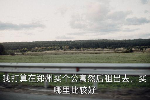 我打算在鄭州買(mǎi)個(gè)公寓然后租出去，買(mǎi)哪里比較好