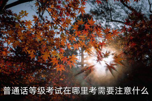 普通話等級(jí)考試在哪里考需要注意什么