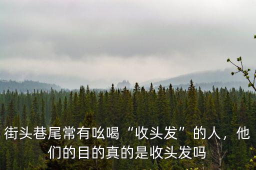 街頭巷尾常有吆喝“收頭發”的人，他們的目的真的是收頭發嗎