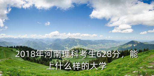 2018年河南理科考生628分，能上什么樣的大學(xué)
