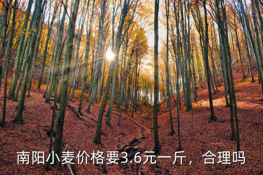 南陽小麥價格要3.6元一斤，合理嗎
