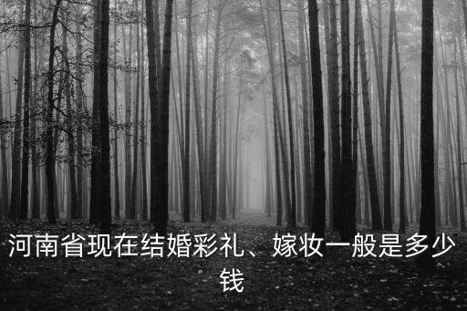河南省現在結婚彩禮、嫁妝一般是多少錢