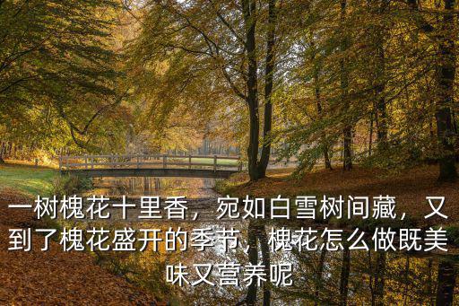 一樹槐花十里香，宛如白雪樹間藏，又到了槐花盛開的季節，槐花怎么做既美味又營養呢