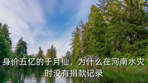 身價五億的于月仙，為什么在河南水災時沒有捐款記錄