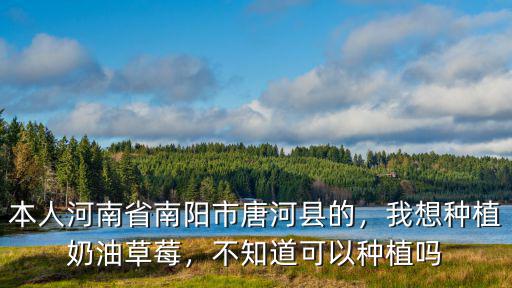 本人河南省南陽市唐河縣的，我想種植奶油草莓，不知道可以種植嗎