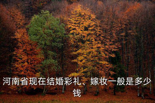河南漯河結婚隨禮多少合適,在河南結婚需要準備多少禮金