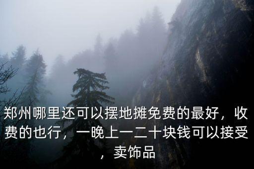 鄭州哪里還可以擺地攤免費的最好，收費的也行，一晚上一二十塊錢可以接受，賣飾品