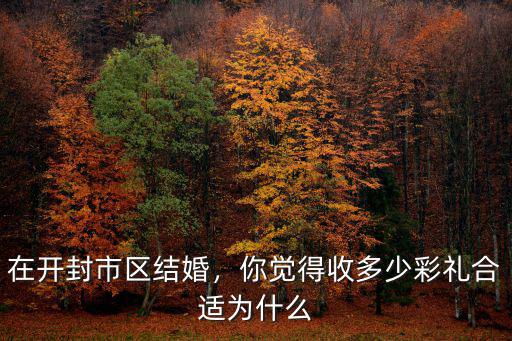 在開封市區(qū)結婚，你覺得收多少彩禮合適為什么