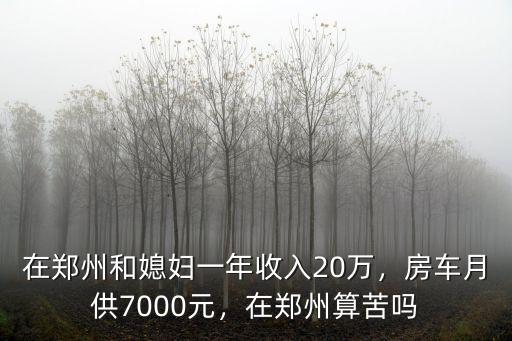 鄭州年薪20萬每月多少錢,在鄭州生活每月需要多少錢