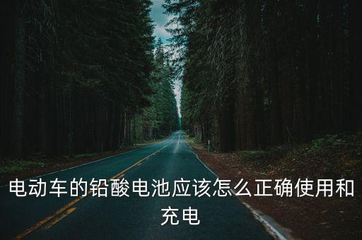電動車的鉛酸電池應該怎么正確使用和充電