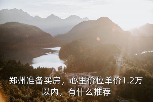 鄭州準(zhǔn)備買房，心里價位單價1.2萬以內(nèi)，有什么推薦