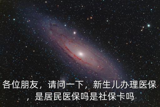 各位朋友，請問一下，新生兒辦理醫保，是居民醫保嗎是社保卡嗎