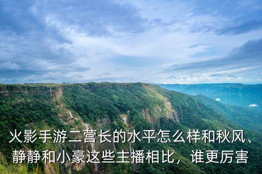 火影手游二營長的水平怎么樣和秋風(fēng)、靜靜和小豪這些主播相比，誰更厲害