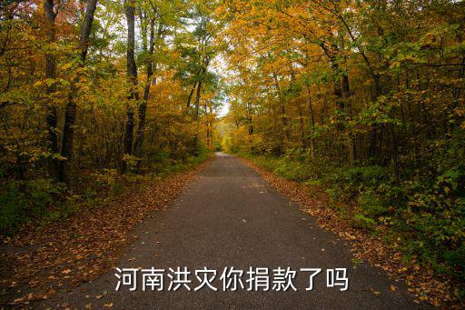 河南洪災你捐款了嗎