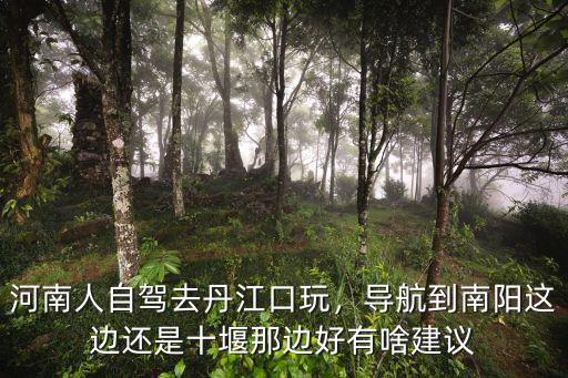 河南人自駕去丹江口玩，導航到南陽這邊還是十堰那邊好有啥建議