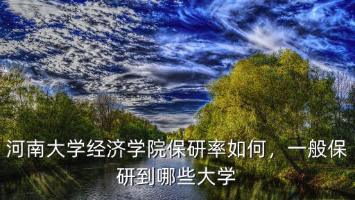 河南大學經濟學院保研率如何，一般保研到哪些大學