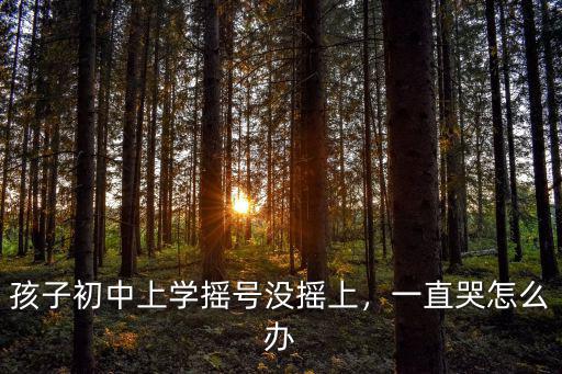 孩子初中上學搖號沒搖上，一直哭怎么辦