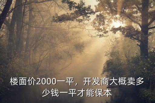 商丘開發商成本價多少錢,一平方房子成本價大約是多少