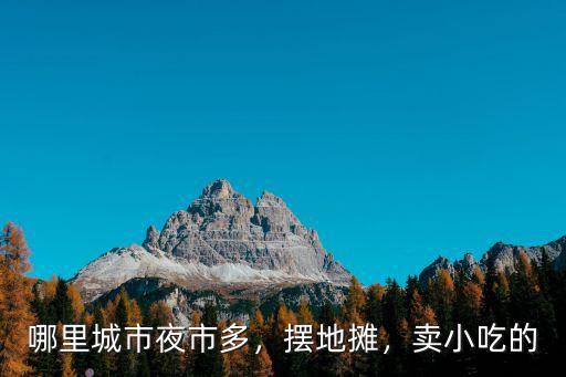 哪里城市夜市多，擺地攤，賣小吃的