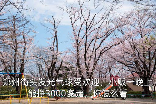 鄭州街頭發光氣球受歡迎，小販一晚上能掙3000多元，你怎么看