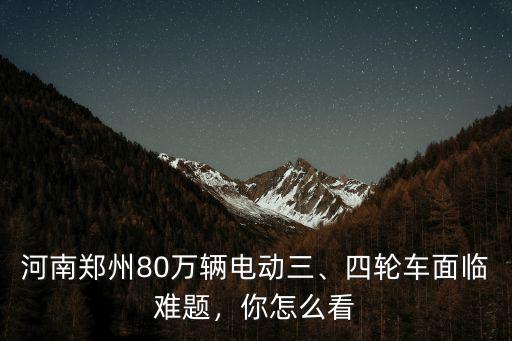 鄭州有多少輛電動三輪,鄭州三輪電動車禁止上路