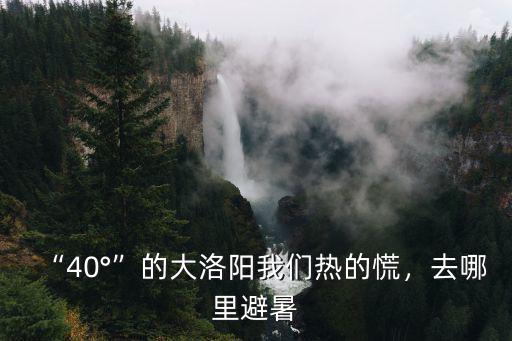 “40°”的大洛陽我們熱的慌，去哪里避暑