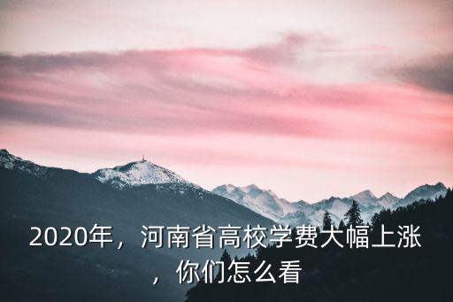 河南省高校三年學費多少,河南省高校學費大幅上漲