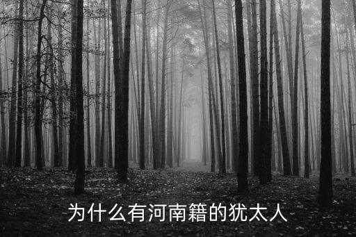 為什么有河南籍的猶太人