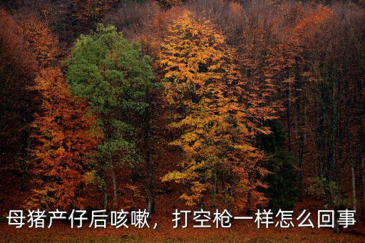 新鄉豬咳嗽怎么回事,打空槍一樣怎么回事