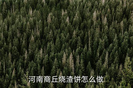 河南商丘燒渣餅怎么做