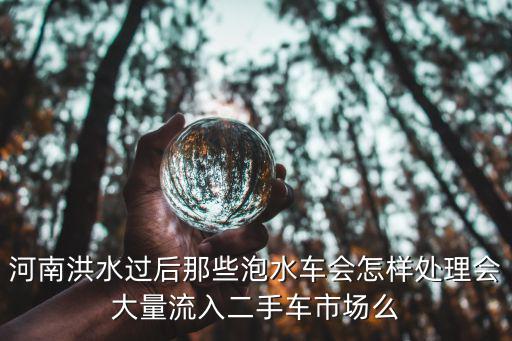 河南那么多泡水車怎么辦,河南鄭州暴雨后