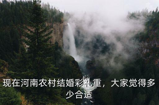 現(xiàn)在河南農(nóng)村結(jié)婚彩禮重，大家覺得多少合適